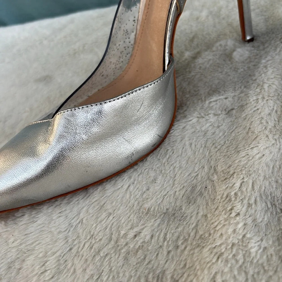 SCHUTZ Cheslie Pumps Metallic Gray Size 11 - Picture 3 of 10